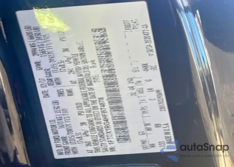 2017 Ford F150 Raptor z USA, uszkodzony, nr VIN 1FTEX1RG4HFB74878